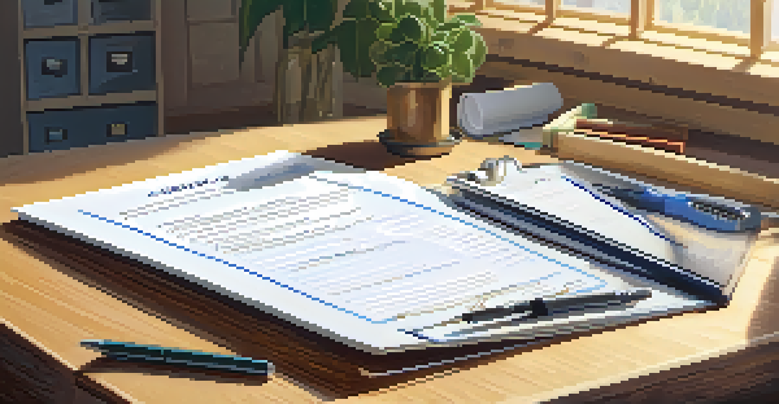 An organized checklist and clipboard on a wooden table, with a notepad and pen, representing thorough documentation for a move-out inspection.