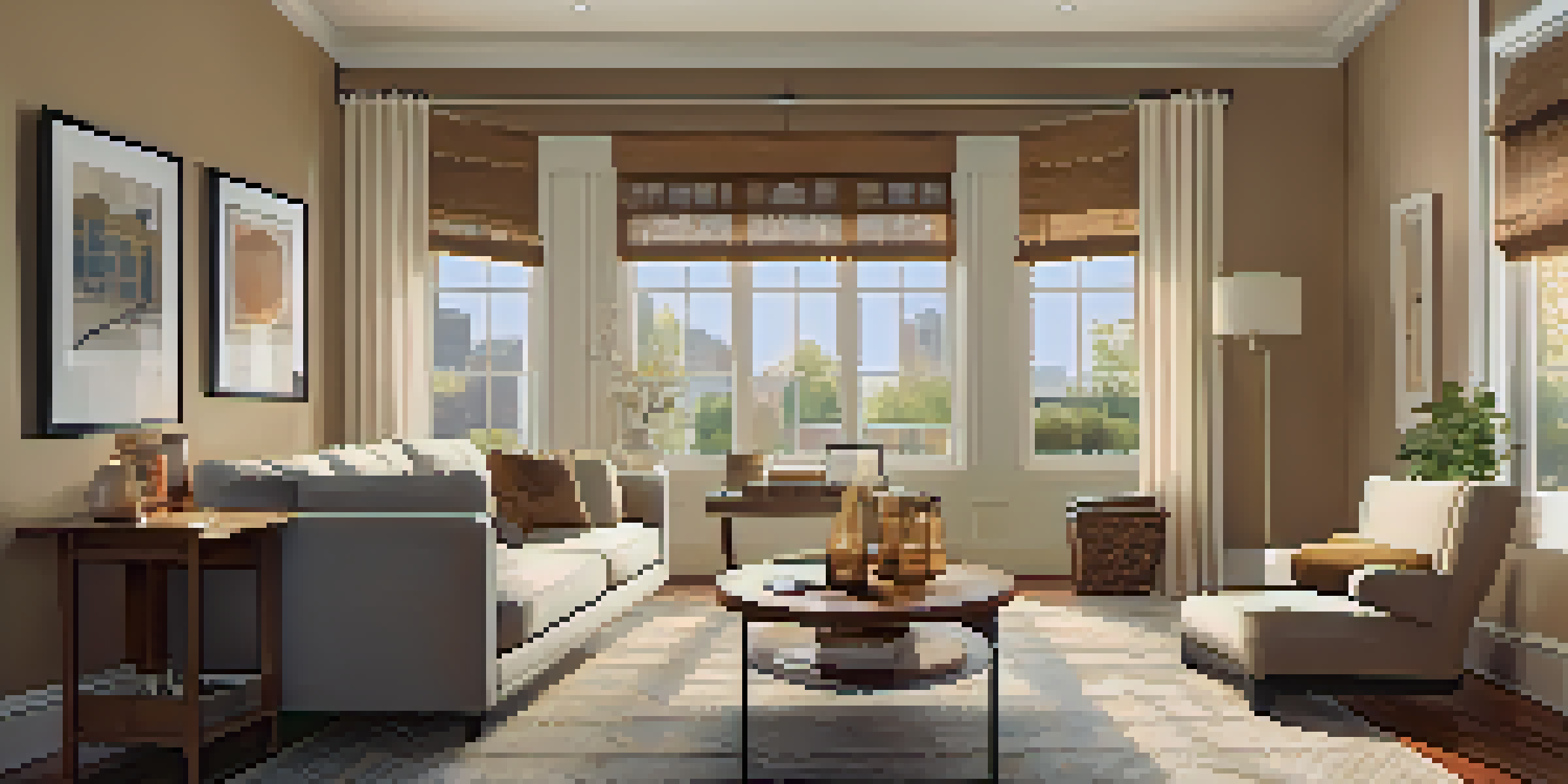 A bright and inviting living room featuring a cozy setup with a dining table and tenant's belongings, illuminated by natural light from a window.
