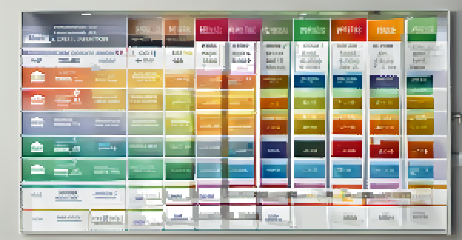 A colorful digital illustration of a rental price comparison chart highlighting different properties and their prices.