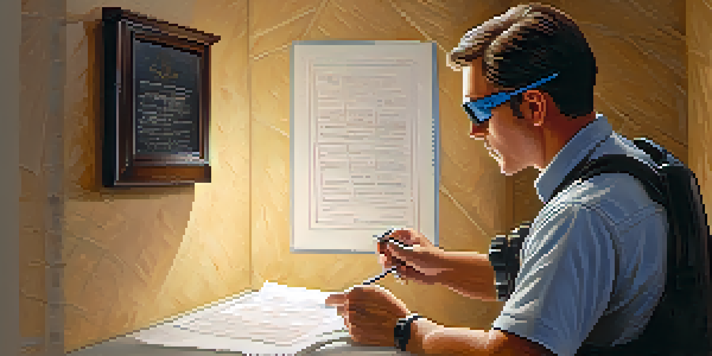 A home inspector closely examining a wall with tools, showing attention to detail in a well-lit interior space.