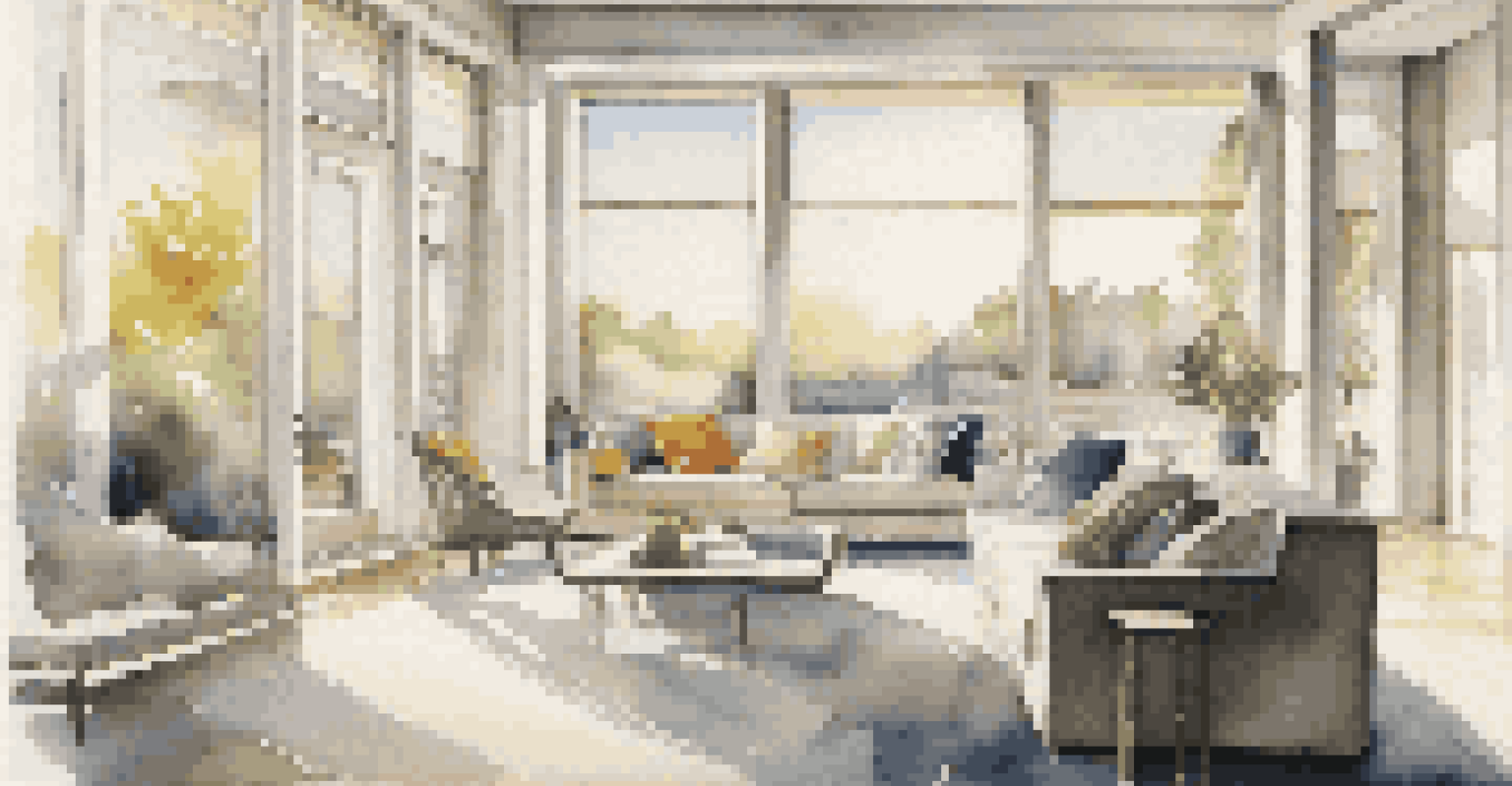 Energy-efficient windows allowing sunlight into a stylish room with contemporary decor.