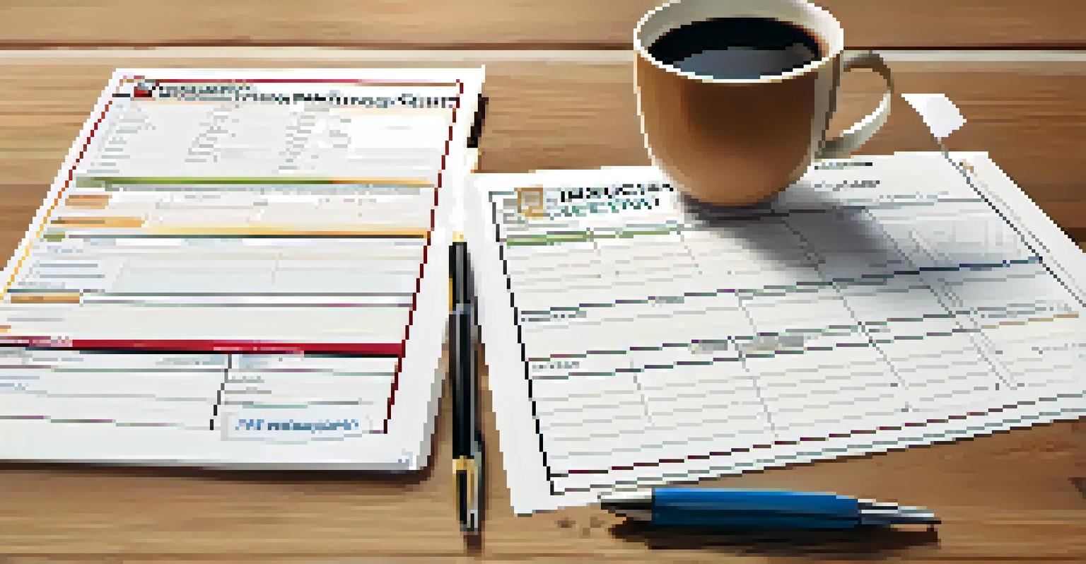A close-up of a home inspection checklist on a wooden table, with a pen and a cup of coffee in the background.