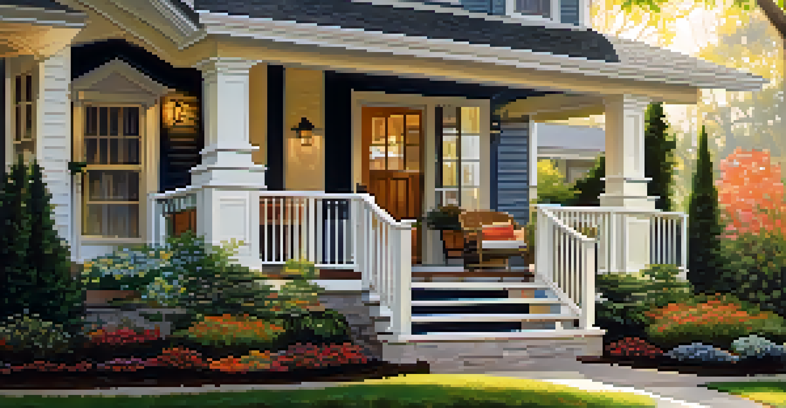 An exterior view of a home with fresh paint, new siding, and a beautiful garden.