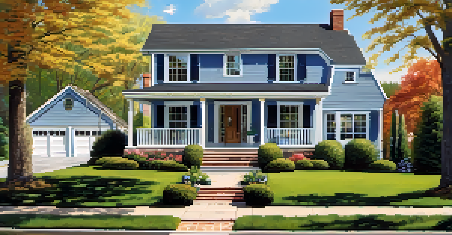 A suburban house with a garden and a for-sale sign in the yard.