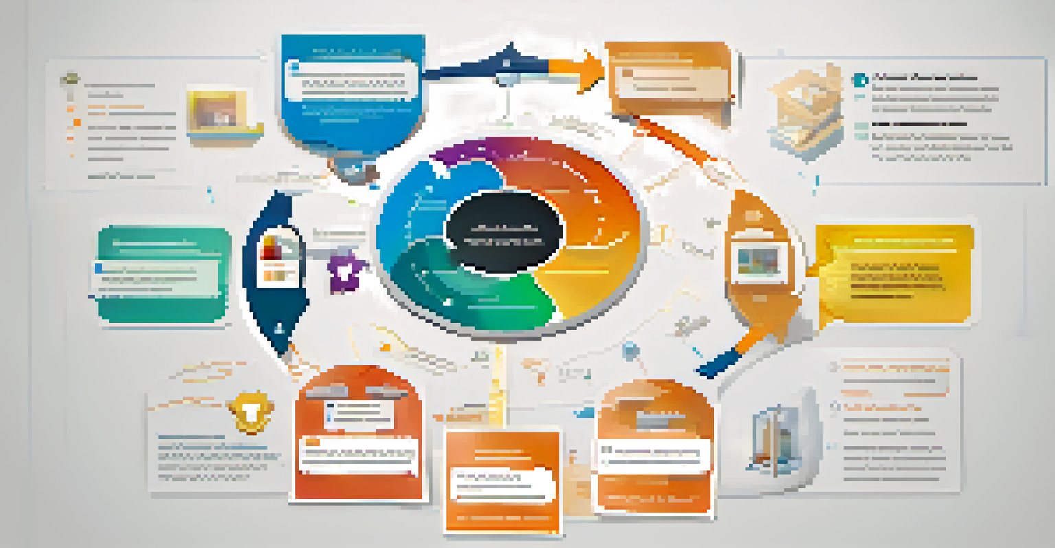 An infographic showing the iterative design process of a virtual tour with colorful sections and icons.