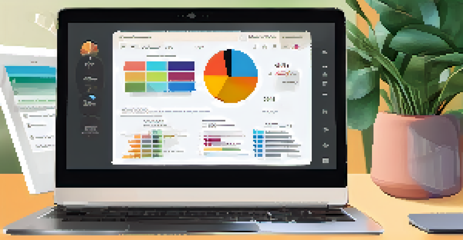 A laptop screen with viewer feedback on a virtual tour, set in a cozy workspace with plants.