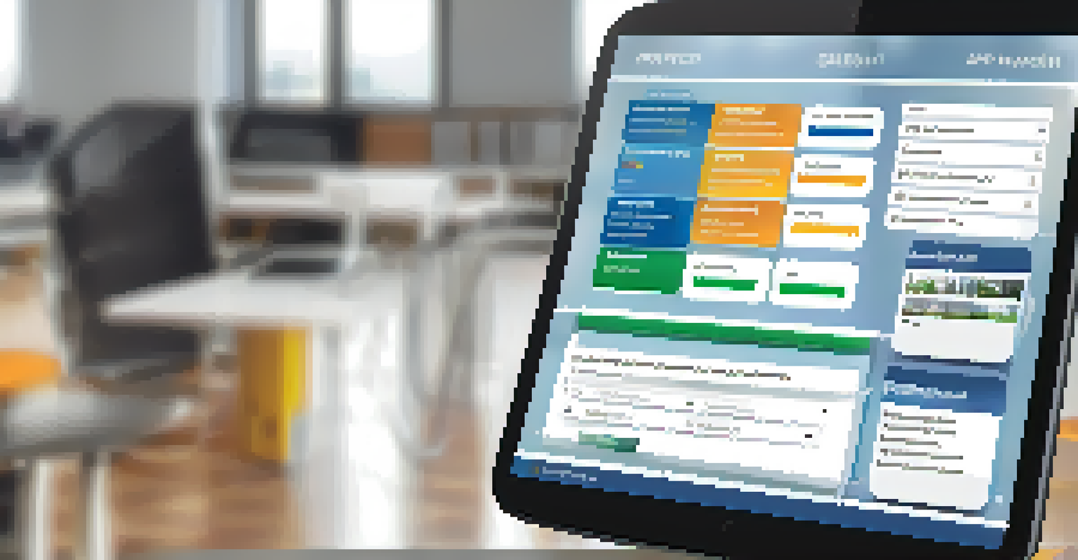A digital tablet showing a property management app interface with maintenance request options.