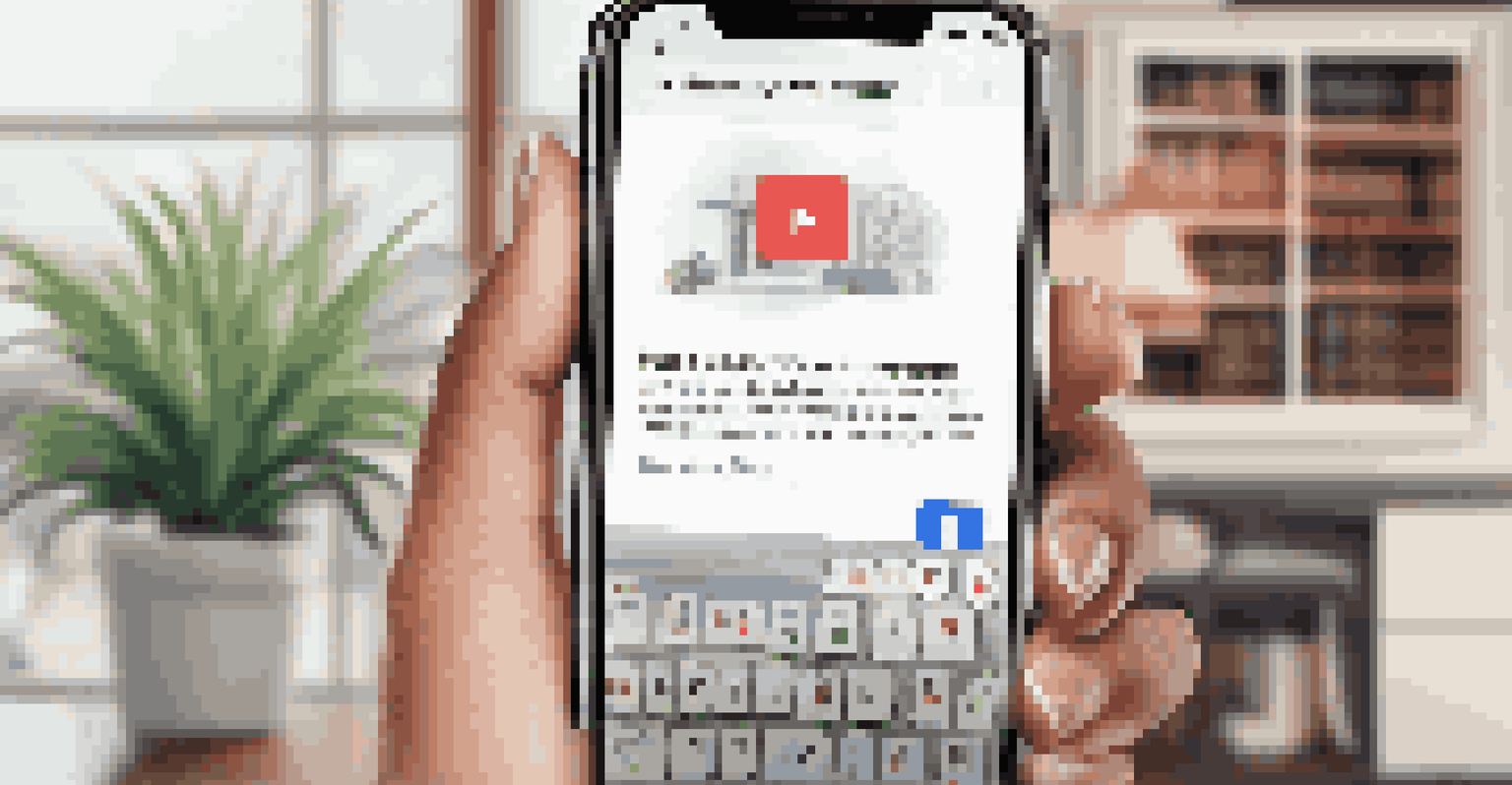 A smartphone close-up showing a social media post from a real estate agent addressing a crisis with transparency.