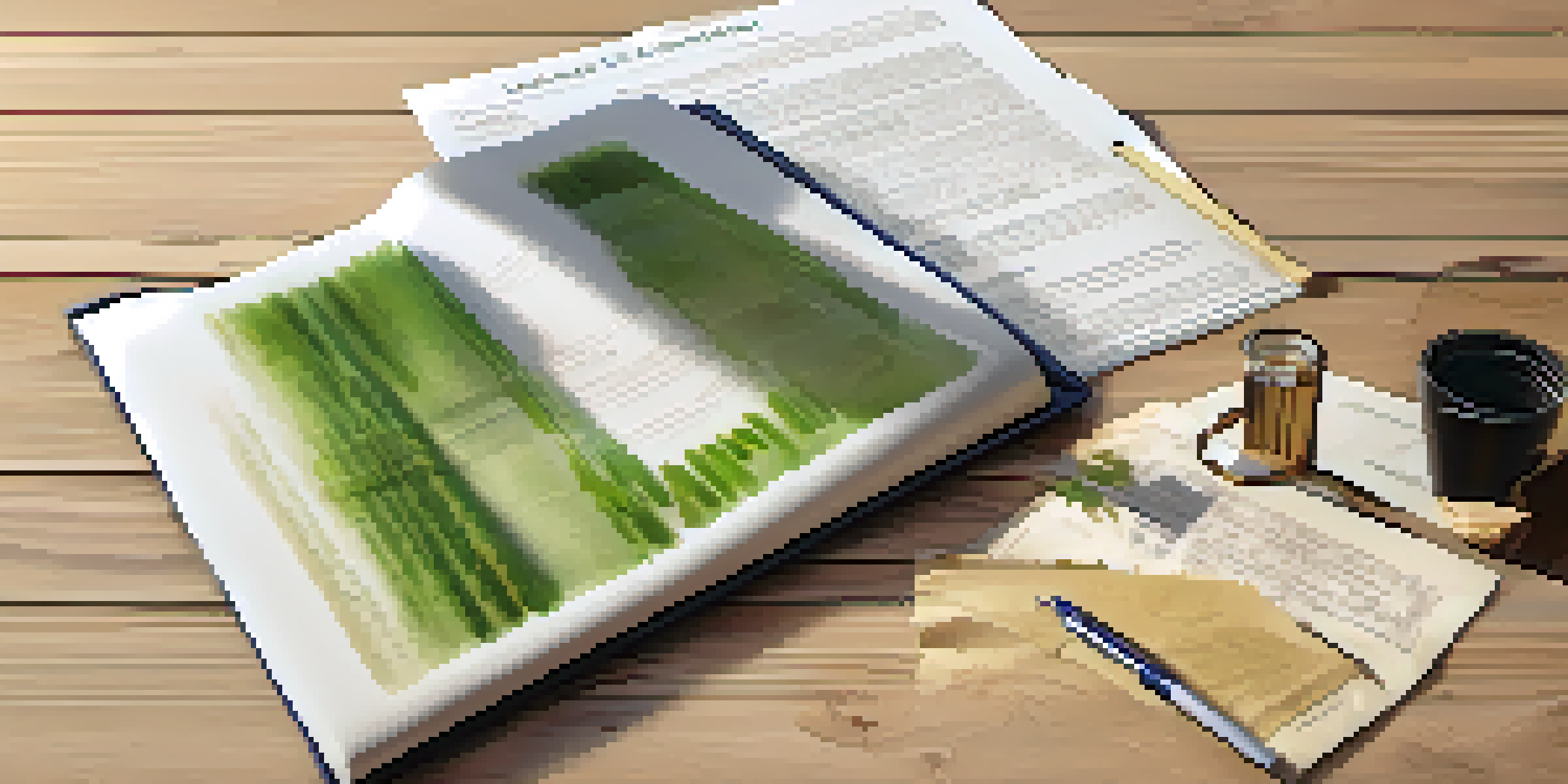 An open lease agreement on a wooden table with a fountain pen and a potted plant in the background, illuminated by natural light.
