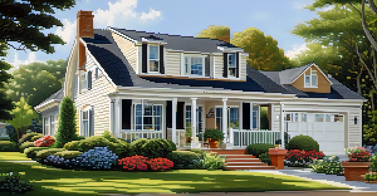 A suburban home with a garden, as a home inspector prepares for an inspection.