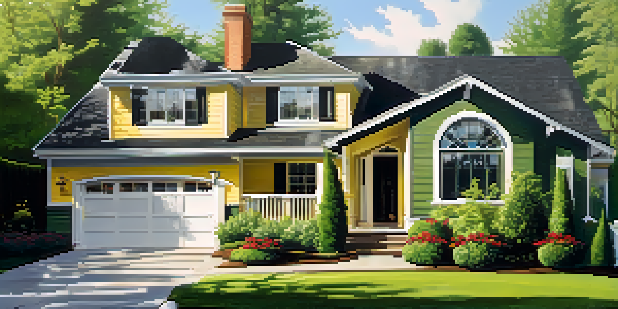 A modern home exterior being cleaned with a power washer, showing water spraying and dirt being removed.