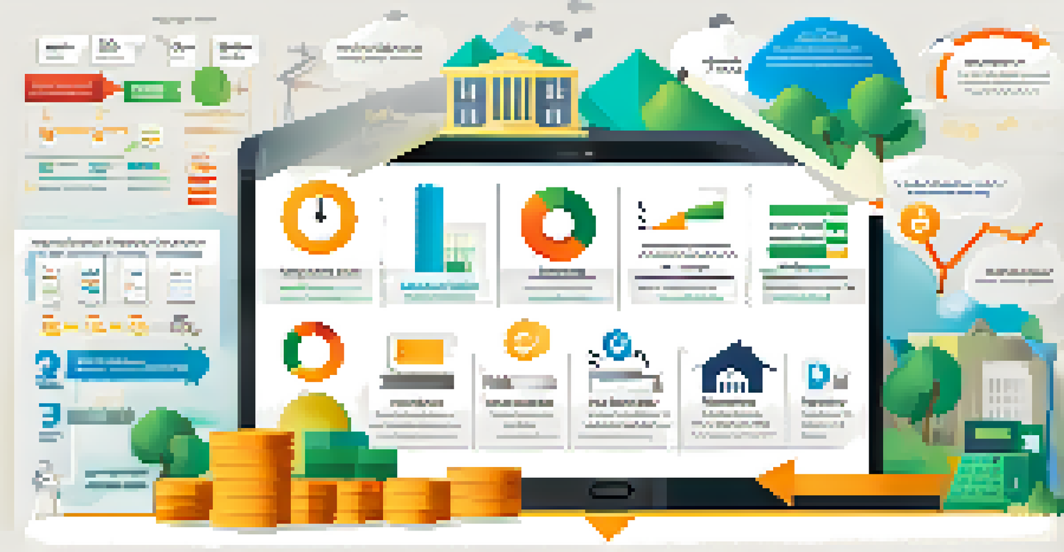 An infographic illustrating the mortgage underwriting process with icons representing credit score, income evaluation, and essential documents.