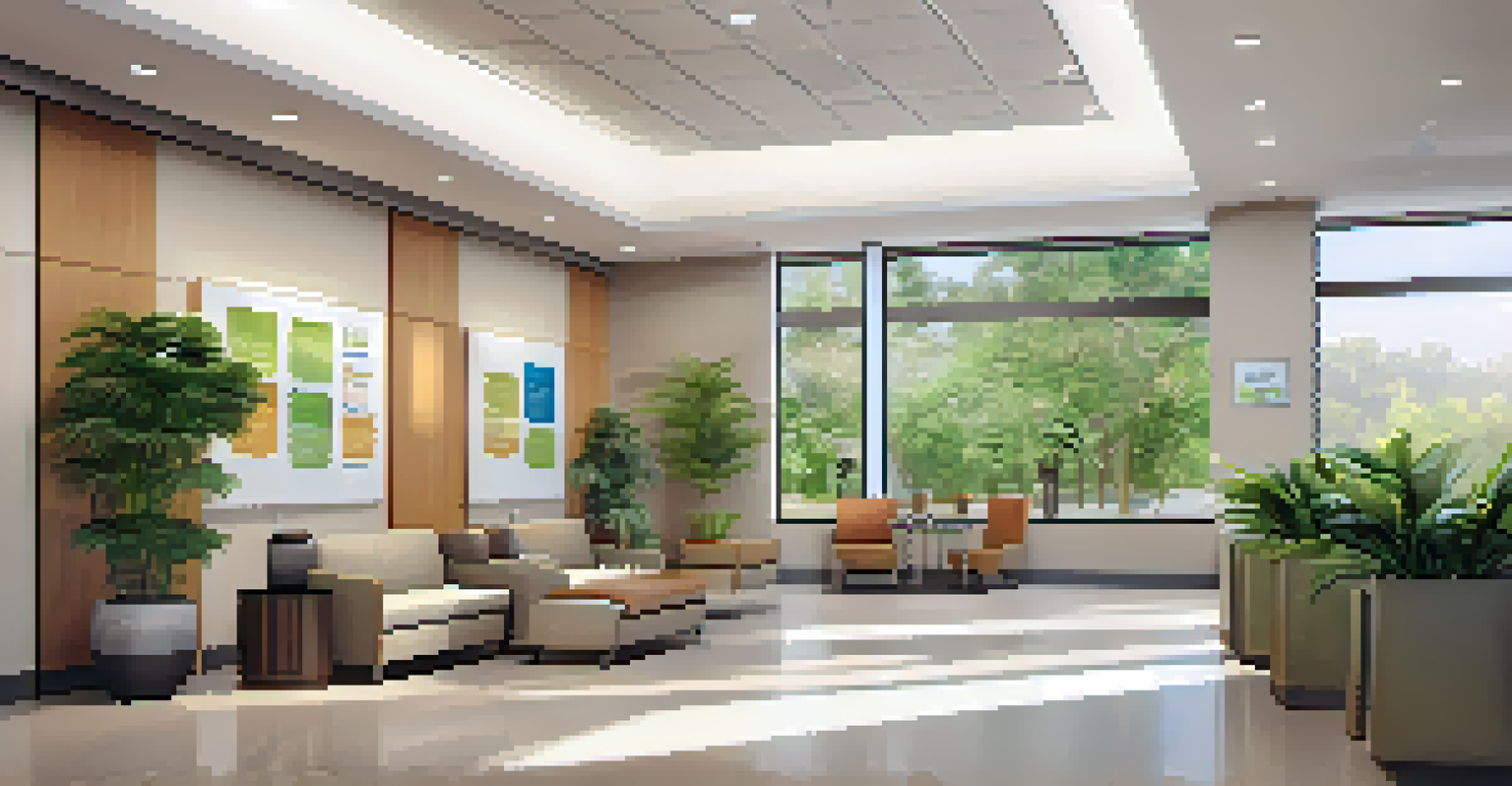 A bright medical office interior with comfortable seating and friendly staff.