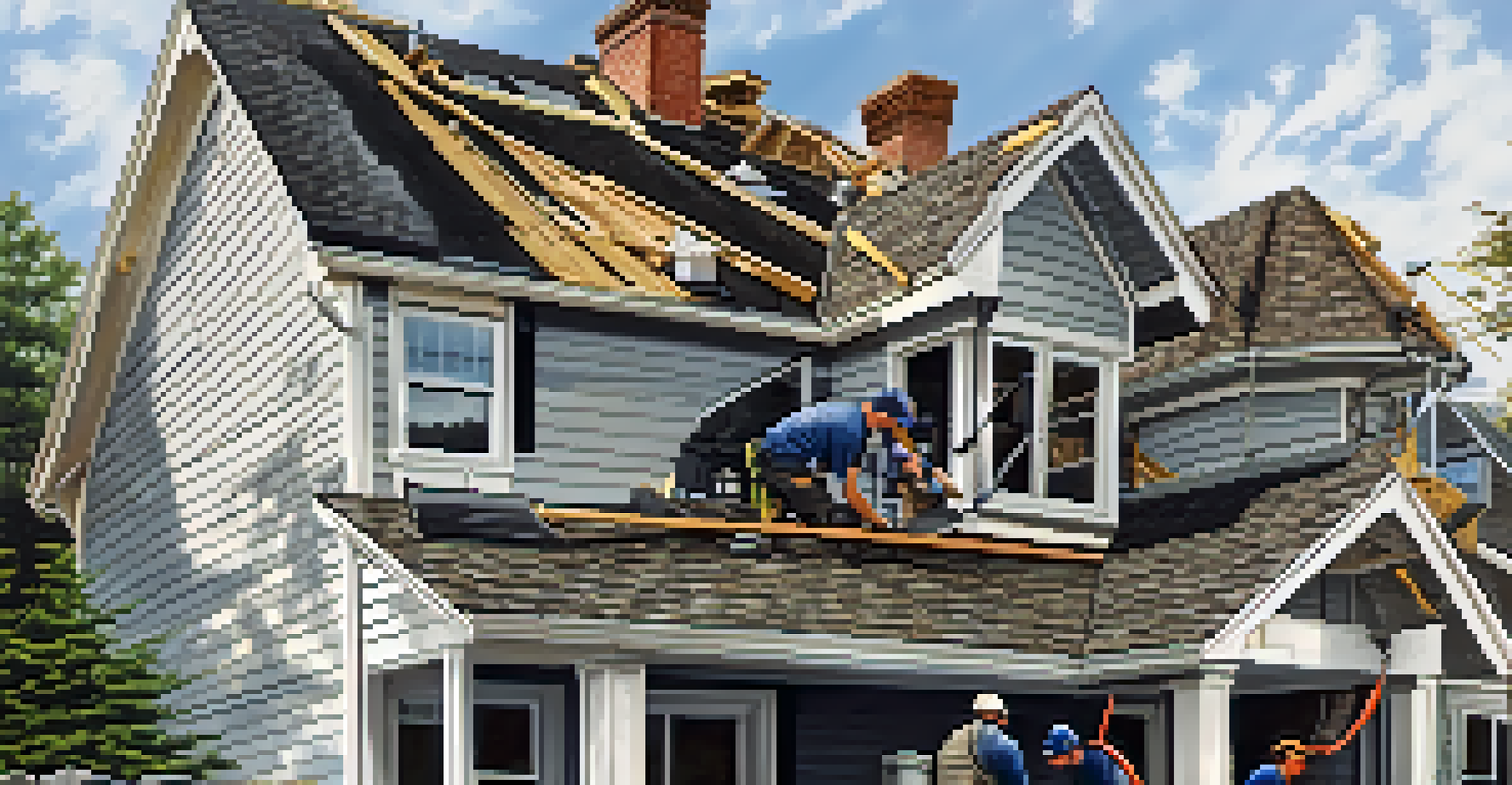 A professional roofer working on installing asphalt shingles on a house.