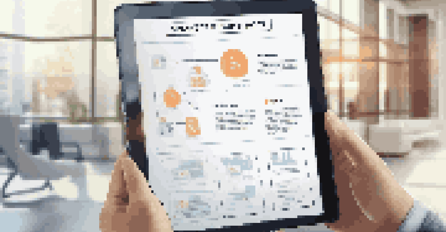 A close-up of a digital tablet showing a smart contract interface in a modern office setting.