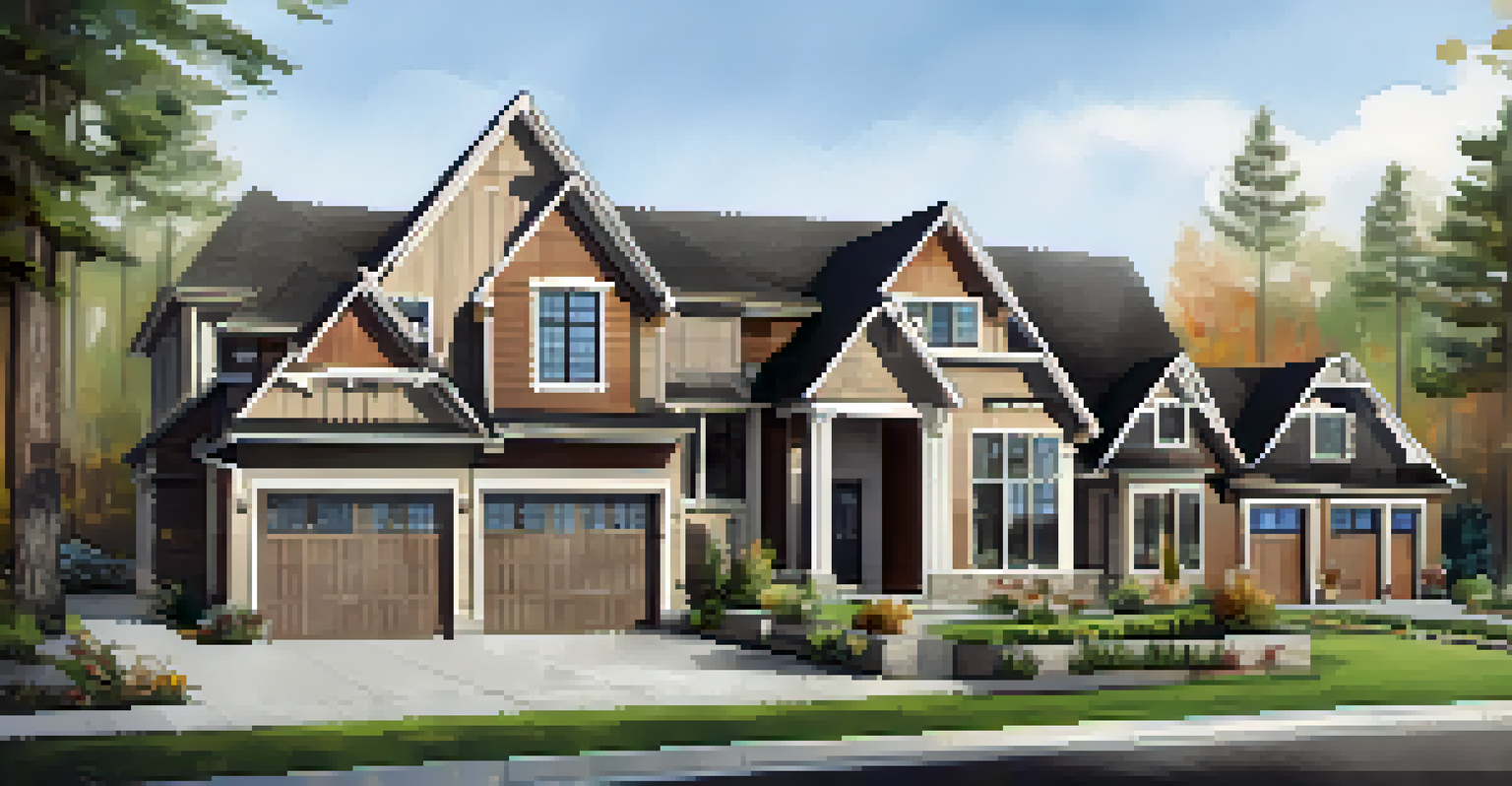 A thoughtfully designed multi-generational home layout, showcasing private living areas and a shared communal space, with warm colors and a mix of modern and traditional styles.