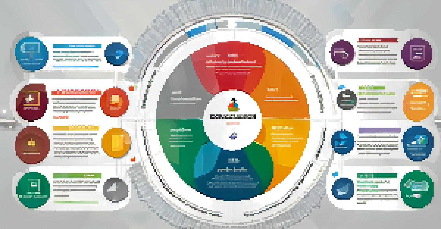 An infographic showing the steps of credit counseling with icons and text.
