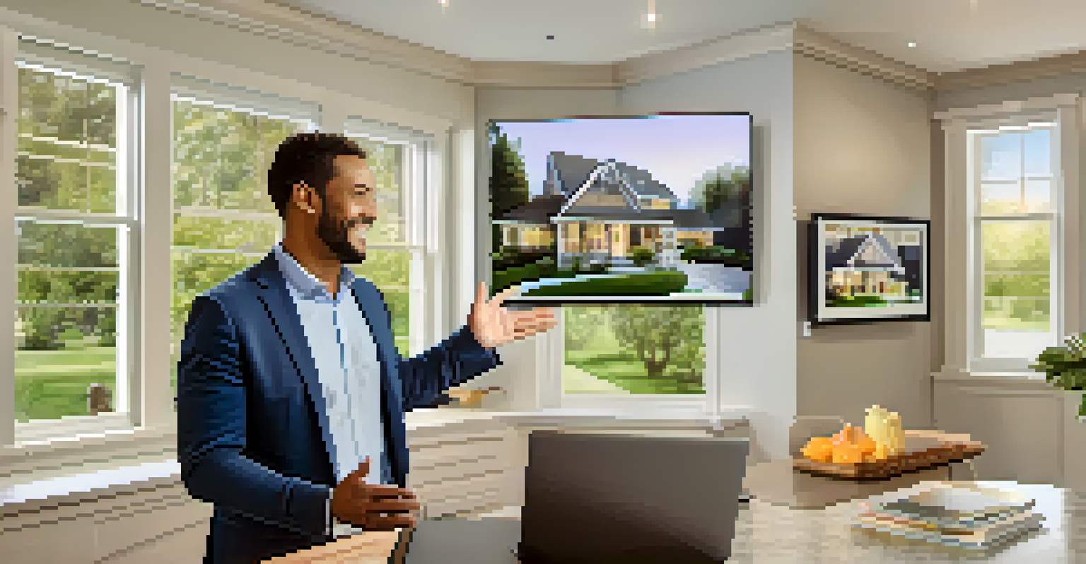 A real estate agent interacting with buyers during a live virtual open house.