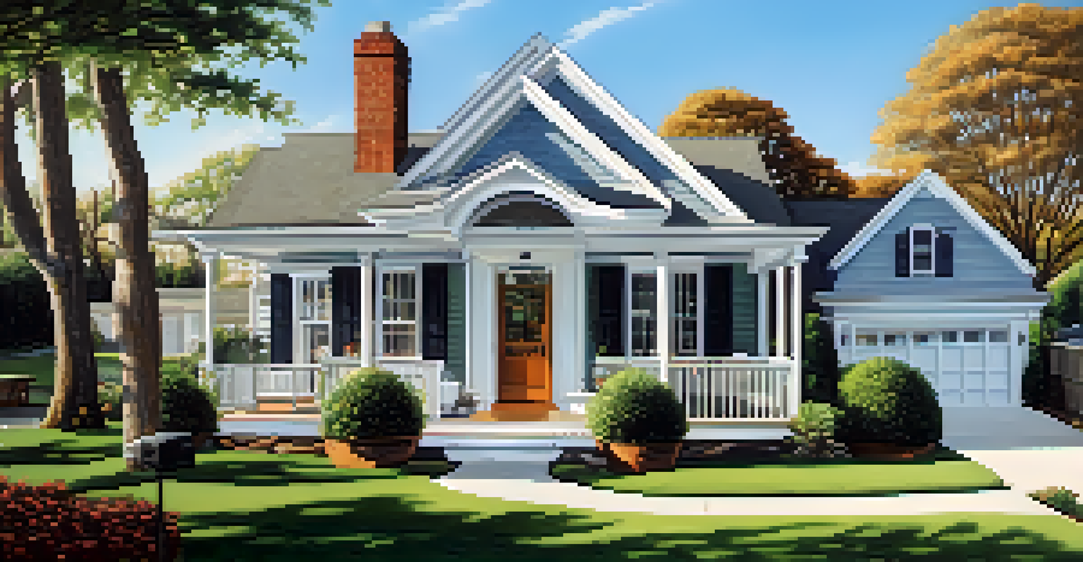 A house with an unmonitored security system visible, featuring a camera on the porch and a garden, representing home security.