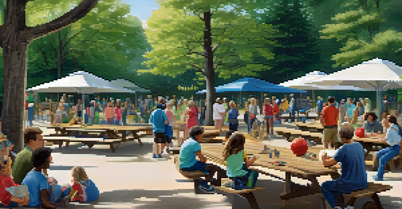 Families and children participating in a community meeting about designing a new play area.