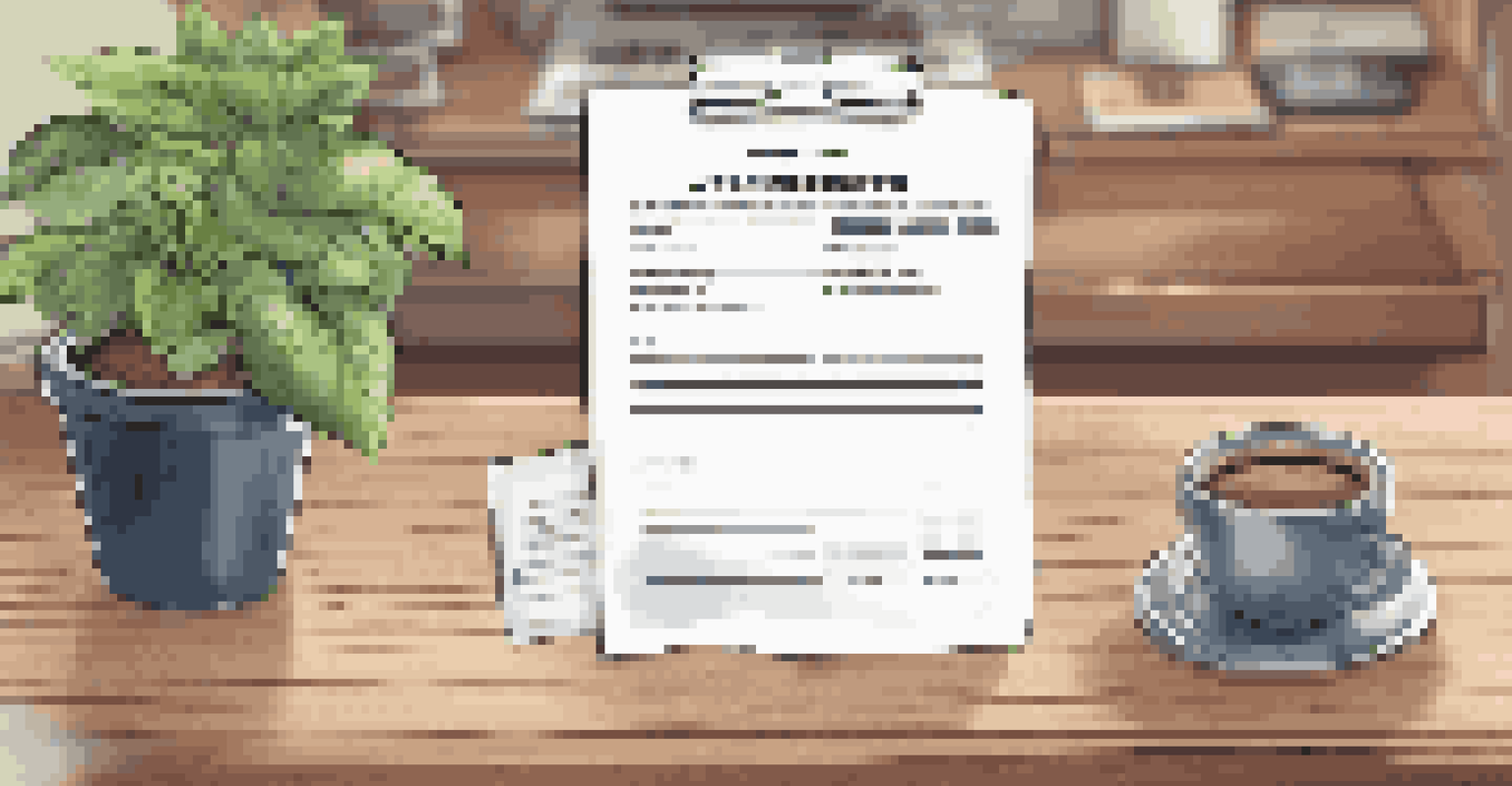 A tenant application form on a desk with a laptop and coffee cup, emphasizing the importance of tenant screening.