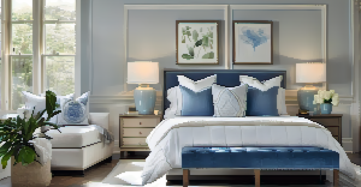 An elegant bedroom with wall sconces beside the bed, providing focused lighting and a serene atmosphere.