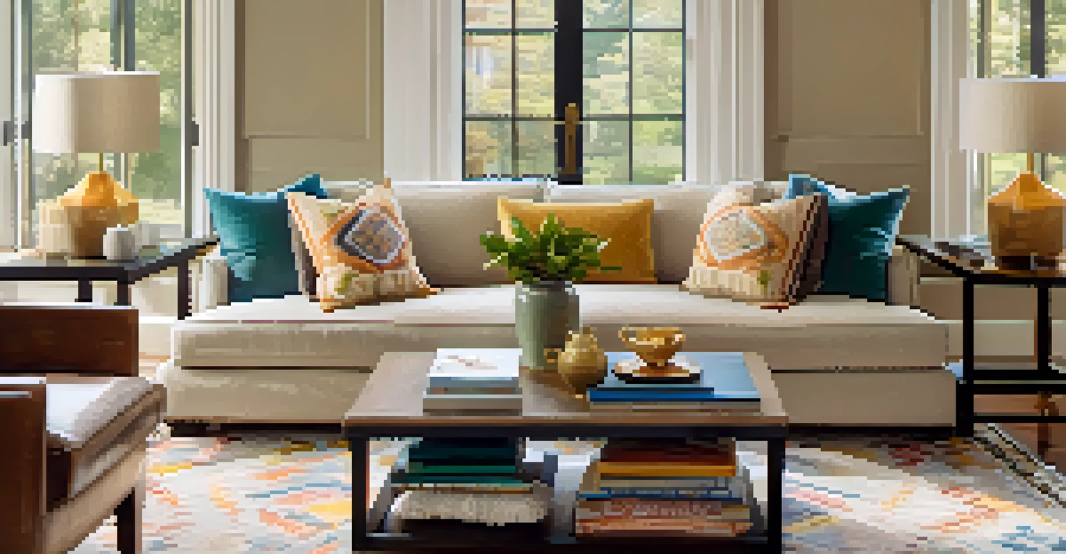 A cozy living room with a rug, sofa, and a sunlit window, creating an inviting atmosphere.