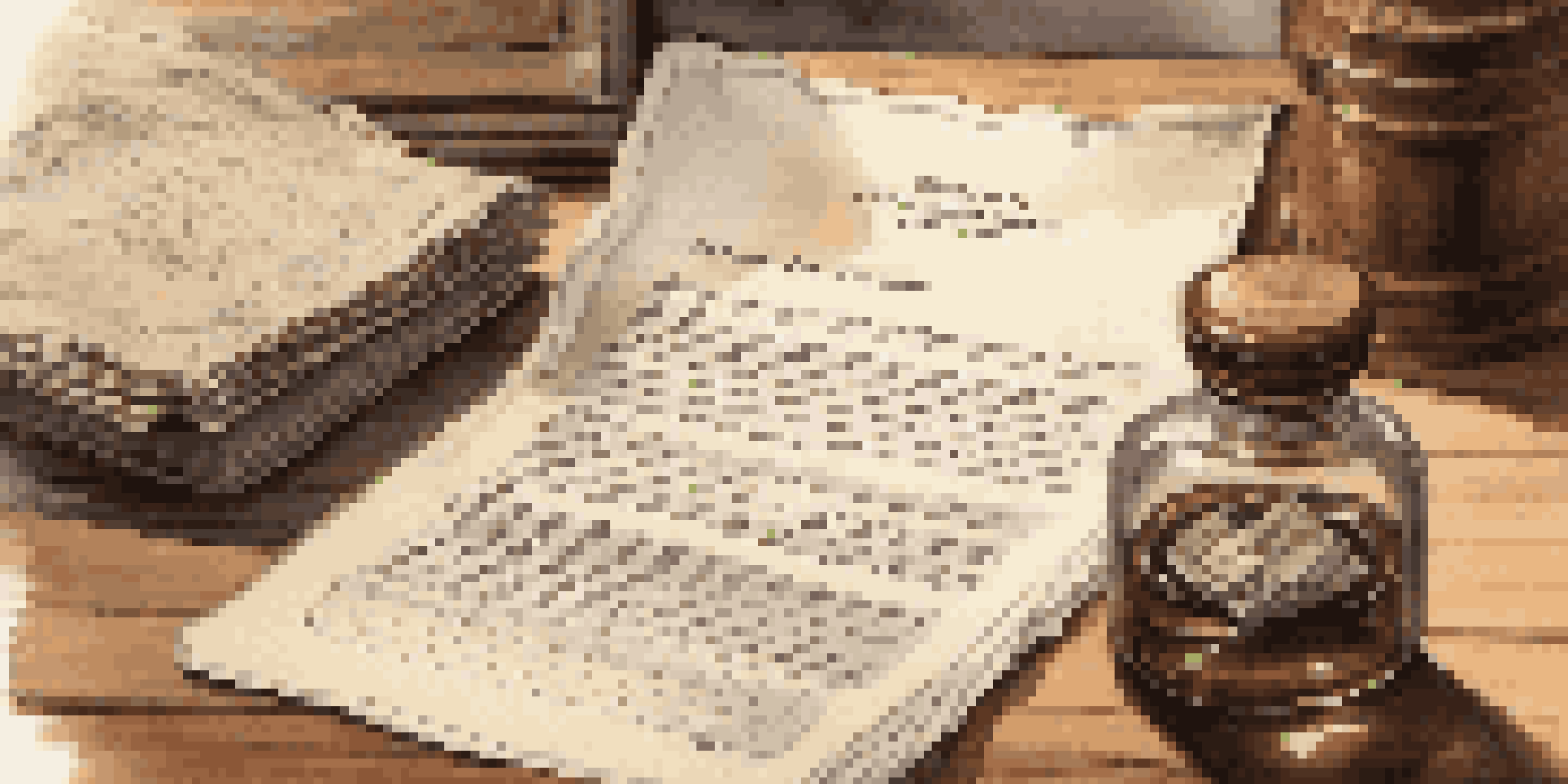 A close-up of a legal document with highlighted contingency clauses, set on a wooden desk with a vintage pen and ink bottle, illuminated by soft natural light.