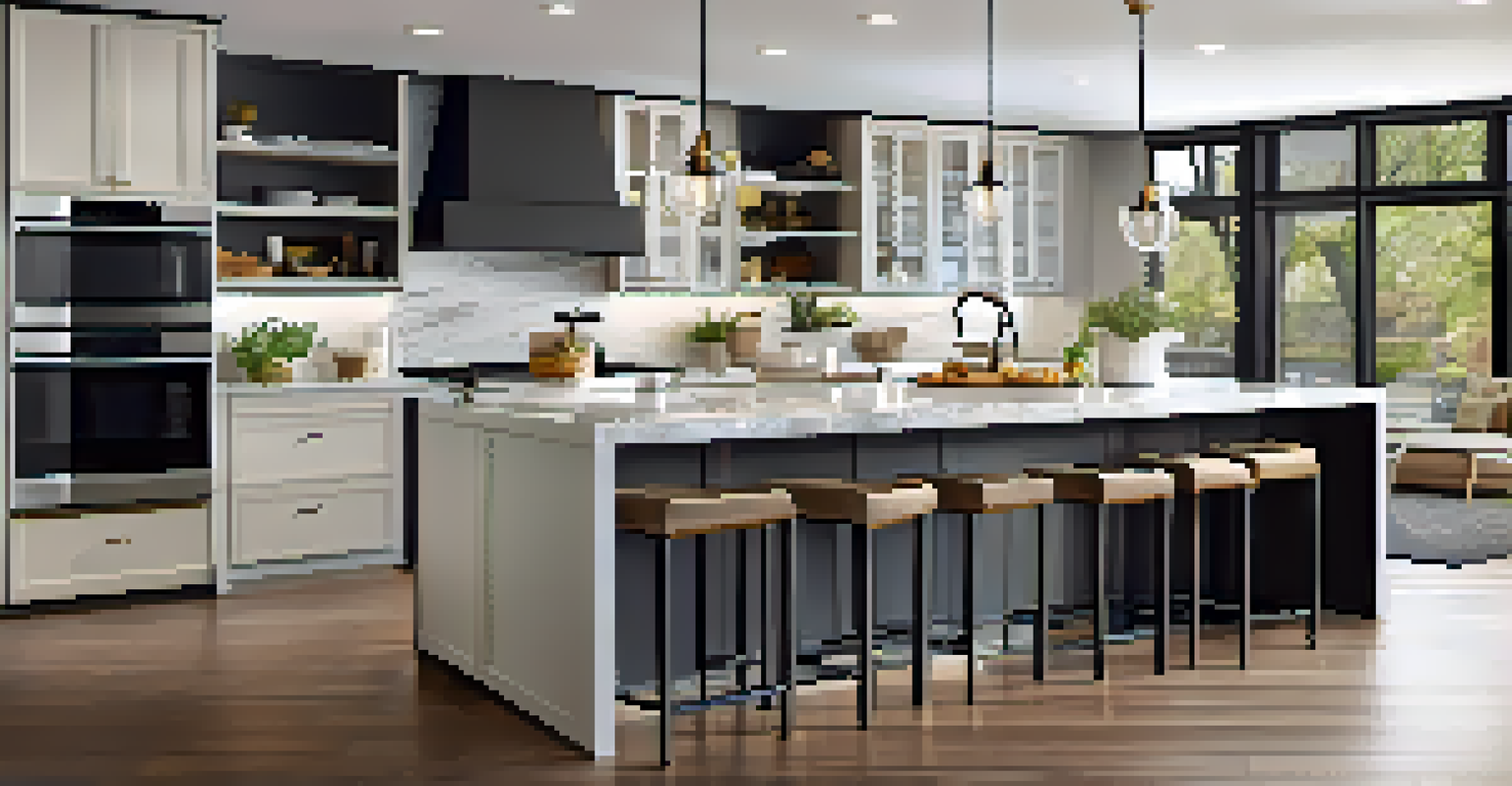 A modern kitchen with stylish decor and renovations that enhance property value.