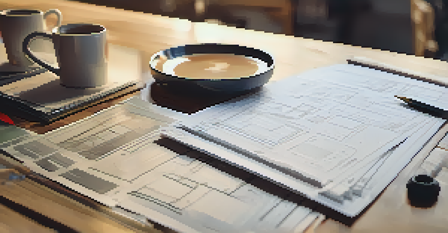 A close-up of a project estimate document on a wooden table with renovation materials in the background.