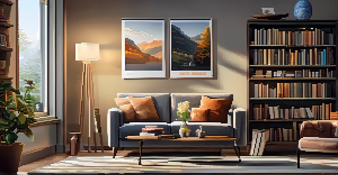 A cozy living room with a sofa, coffee table, and a warranty document on the table next to a steaming cup of tea.