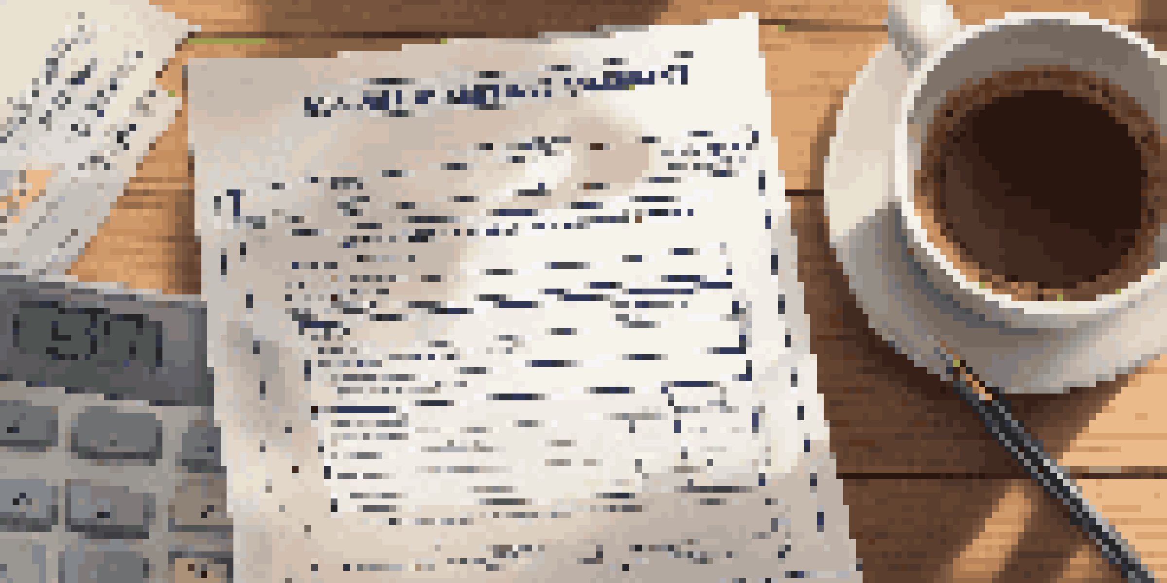 A property tax assessment notice resting on a wooden desk, with a calculator and a cup of coffee nearby, illuminated by soft natural light.