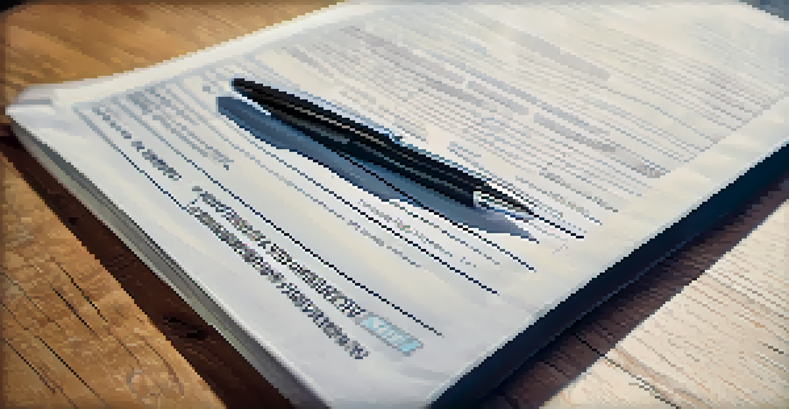 A detailed real estate inspection report on a wooden table with a pen beside it.