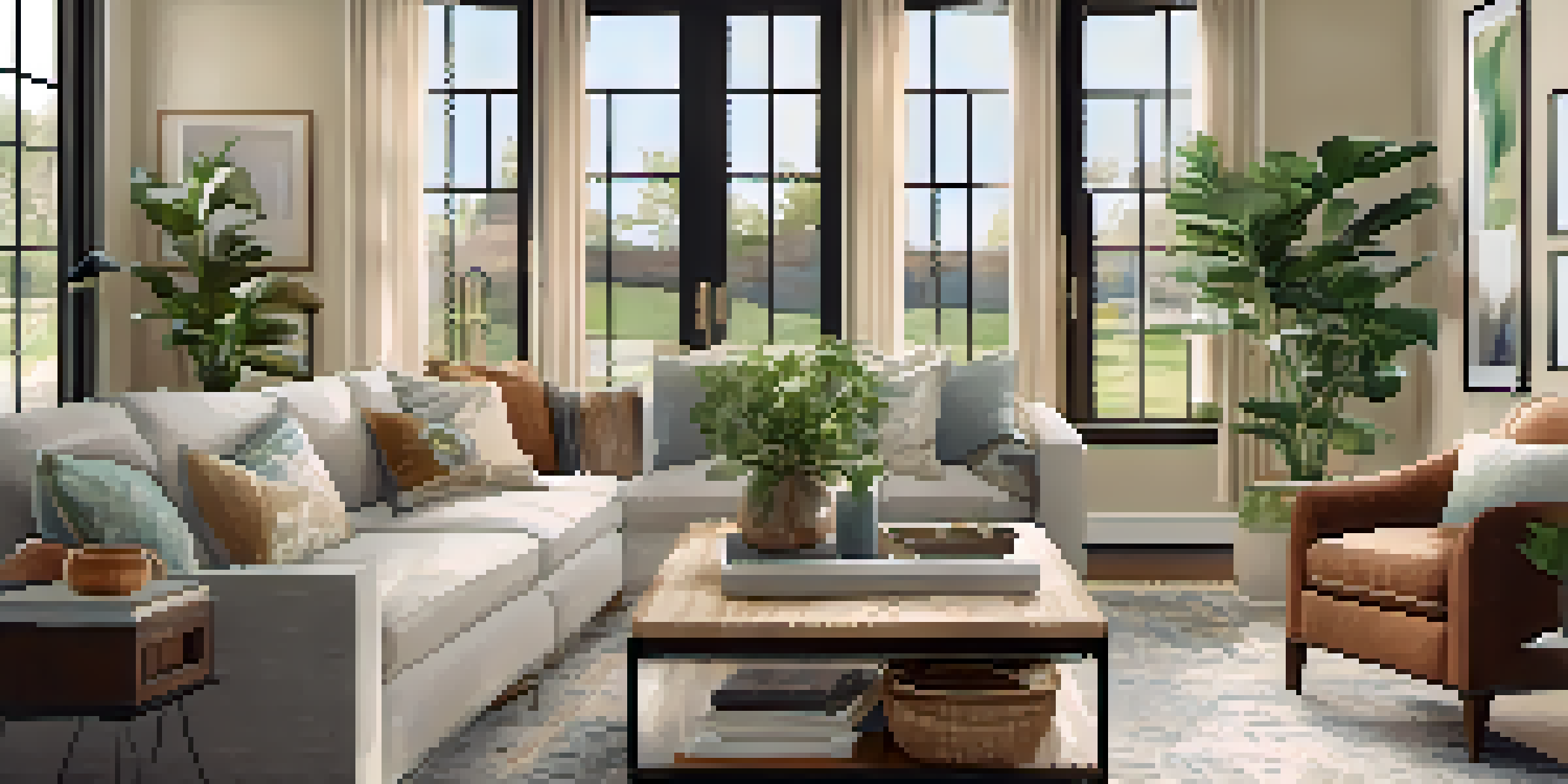 A bright and spacious living room designed for multi-generational families, with comfortable seating and family photos.