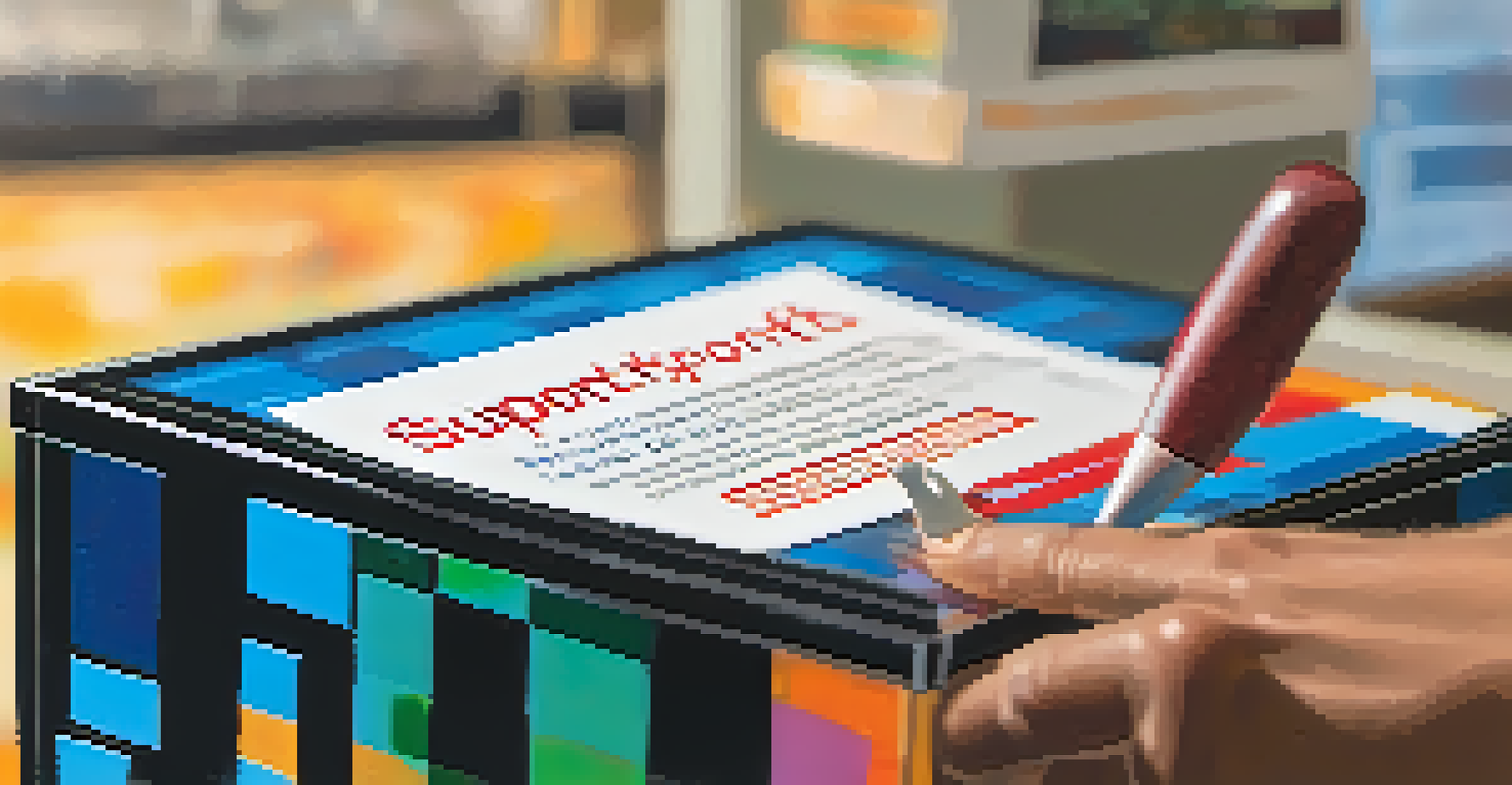 A hand placing a donation check into a transparent donation box for local nonprofits.