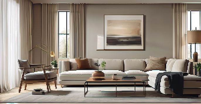 A cozy modern living room illuminated by stylish wall sconces, with sleek furniture and soft textures.