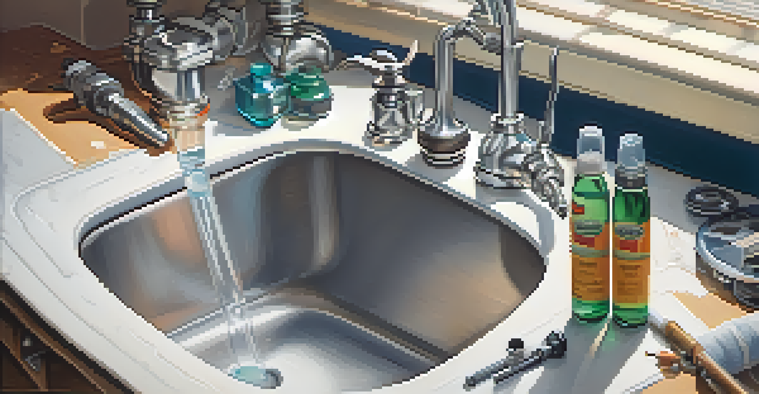 A close-up view of pipes and fixtures under a sink, showing signs of leaks during a plumbing inspection.