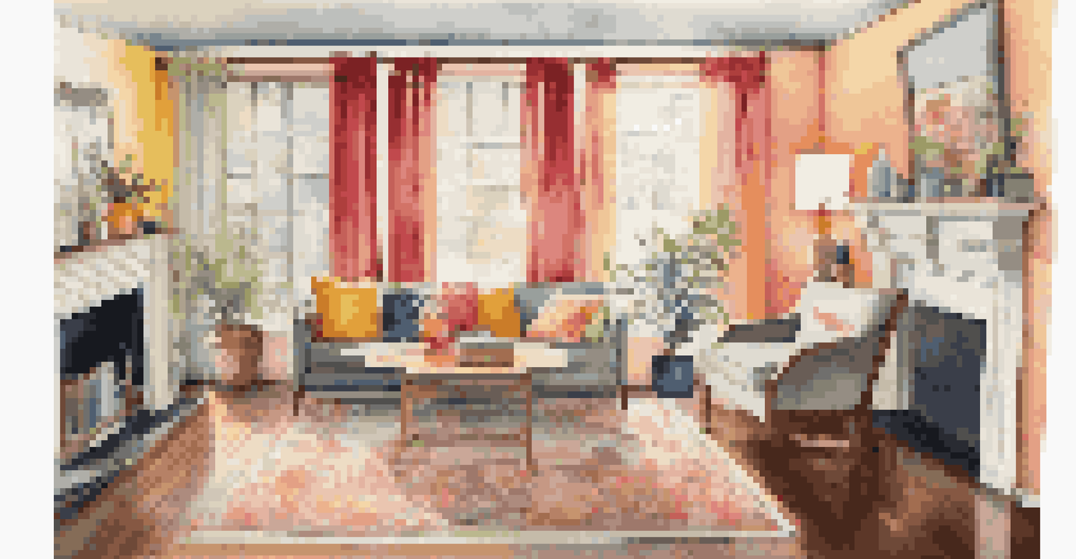 A side-by-side image of a living room before and after renovation, showcasing a transformation from cluttered to modern and stylish.