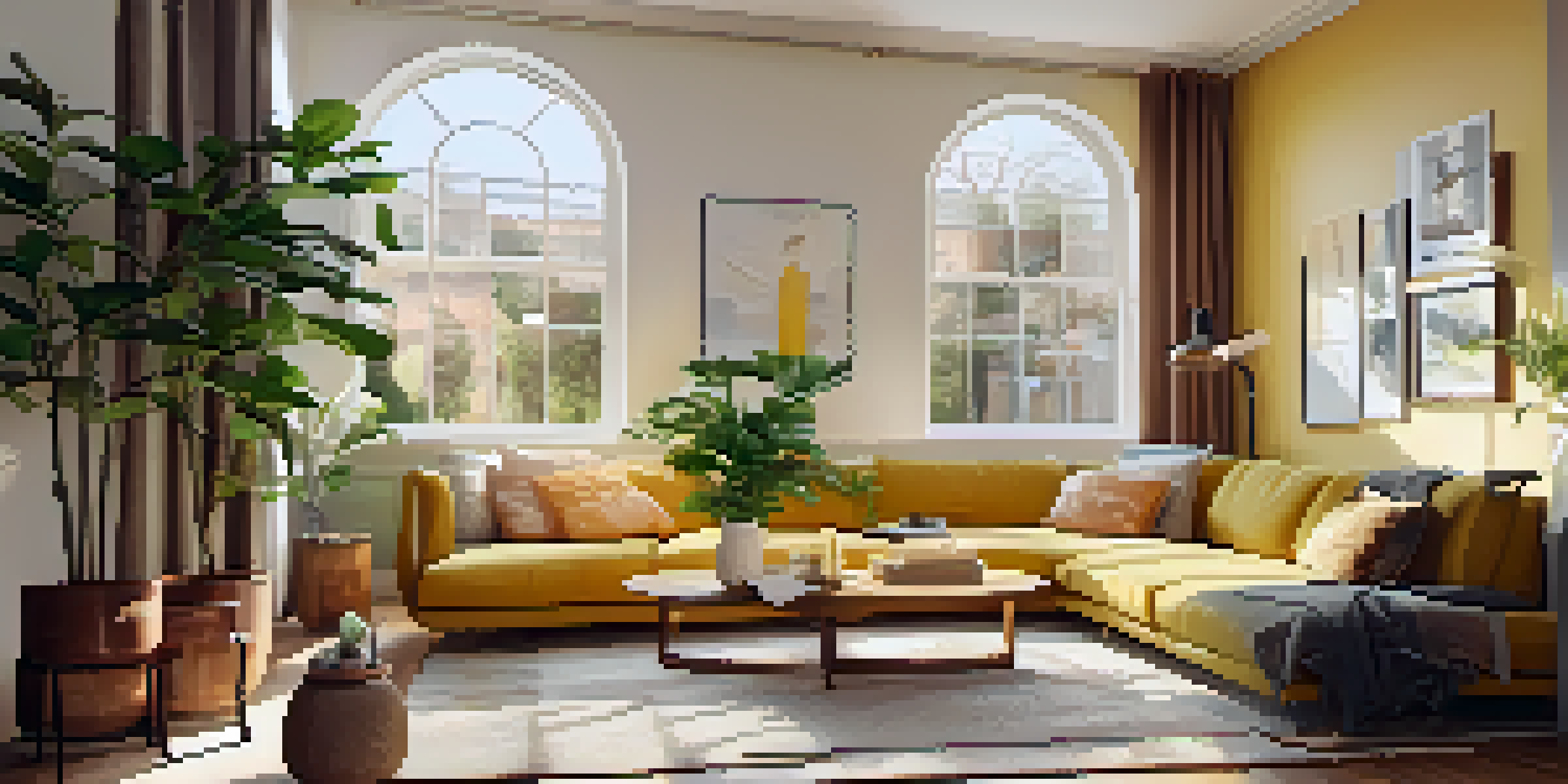 A bright and inviting living room with a modern sofa, coffee table, and large windows, reflecting a flexible lease theme.
