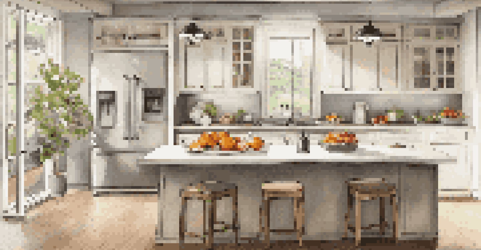 A tidy modern kitchen with decluttered countertops and warm lighting, ideal for a virtual home inspection.