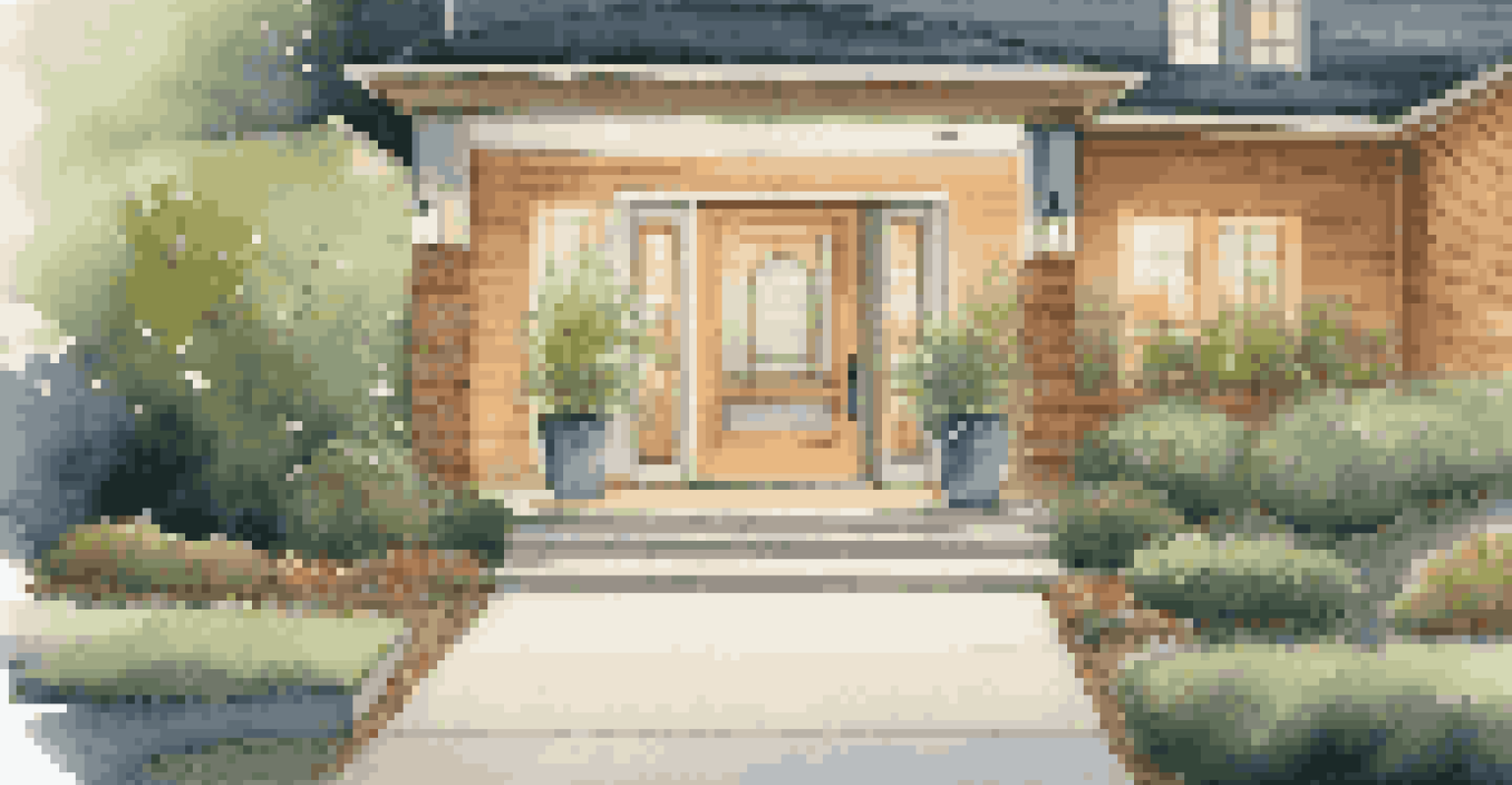 An accessible entryway featuring a wide door and smooth ramp, leading to a welcoming interior.
