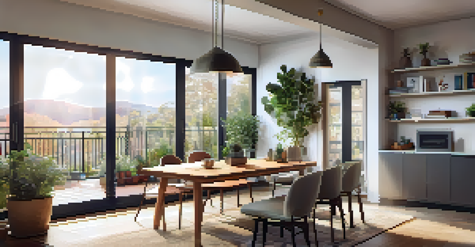 A cozy rental apartment with energy-efficient upgrades, bright natural light, and stylish decor.