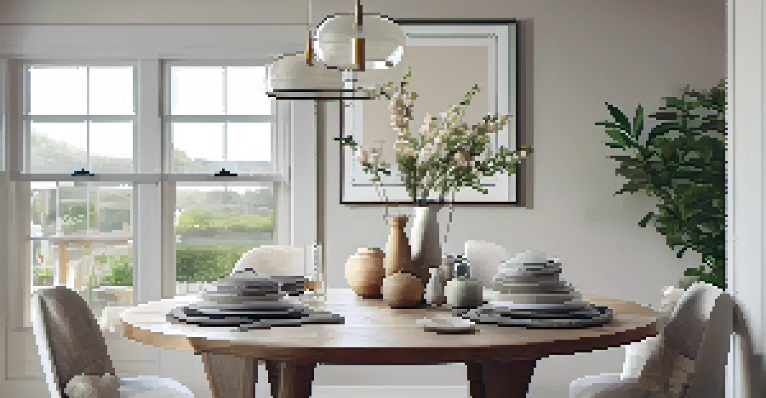 A cozy dining area in a modern kitchen with a round table and fresh flowers as a centerpiece.