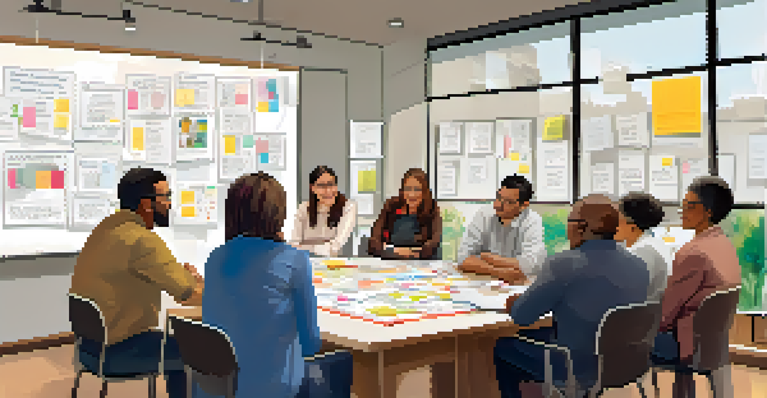 A workshop with local officials and community members brainstorming economic development ideas in a bright and welcoming room.