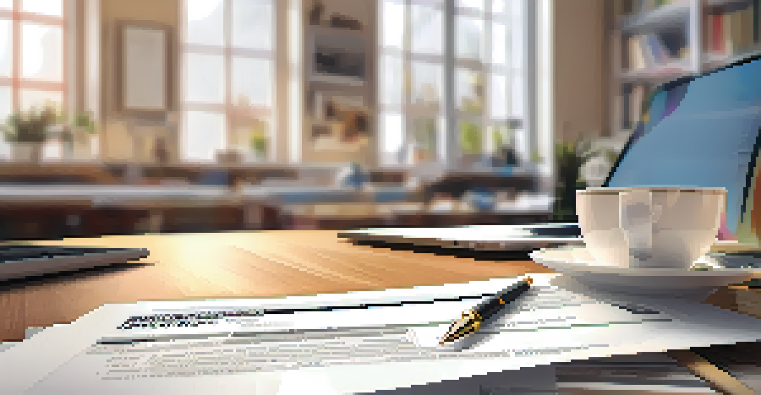 A close-up of a Form 1099 document surrounded by a laptop and coffee cup in a home office.
