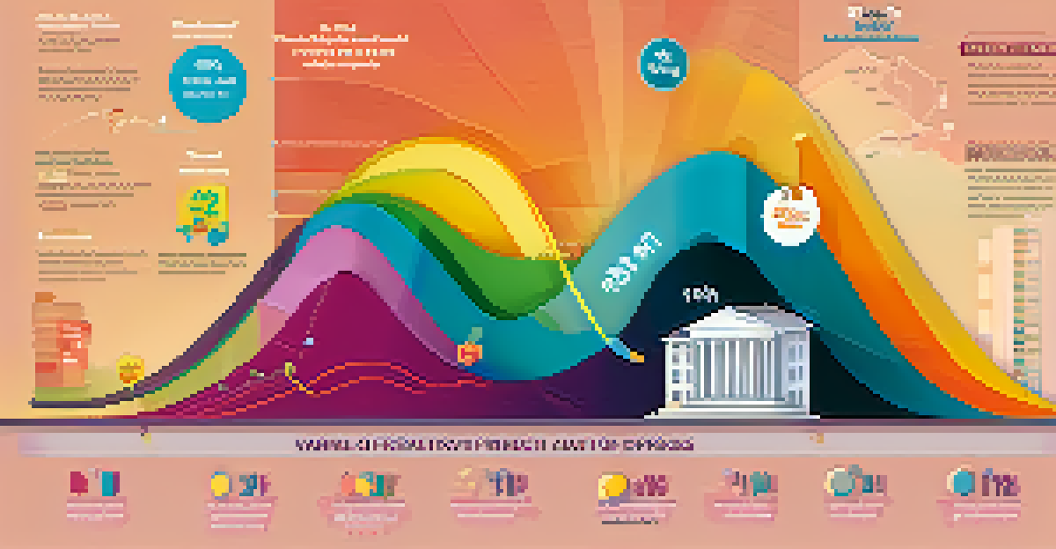 Illustration showing fixed versus variable interest rates with graphs and icons.