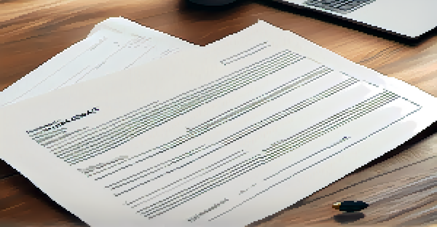 A detailed view of a real estate contract on a desk with a pen and a laptop displaying a housing website.