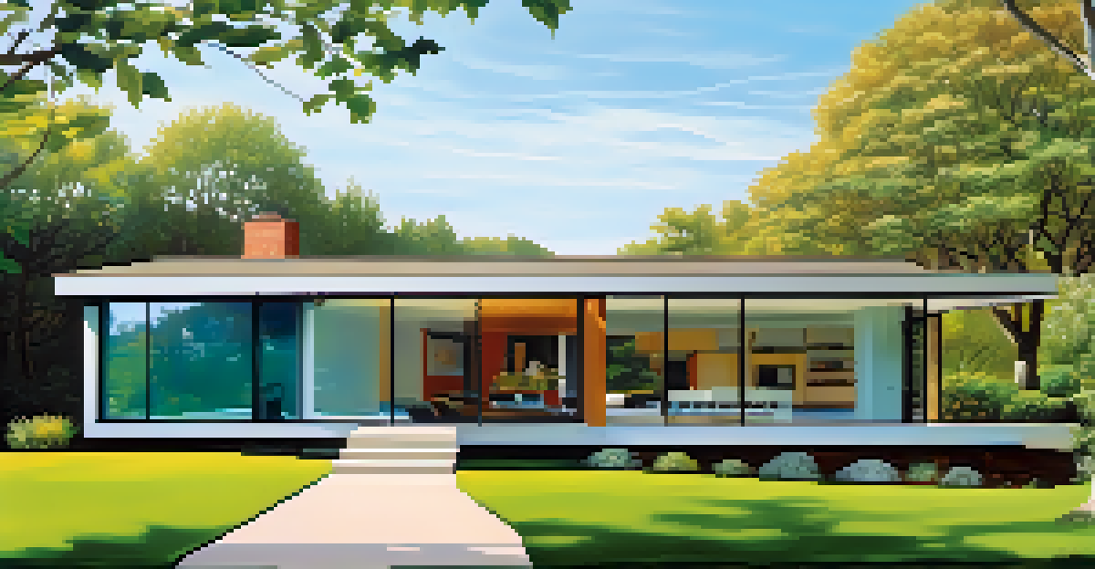 A modern house with triple-glazed energy-efficient windows and a beautiful garden.