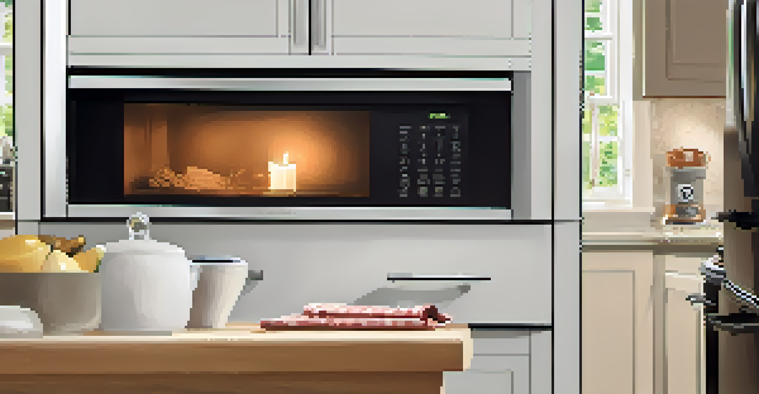 A close-up of a hand checking a smoke detector in a modern kitchen, highlighting safety and maintenance.
