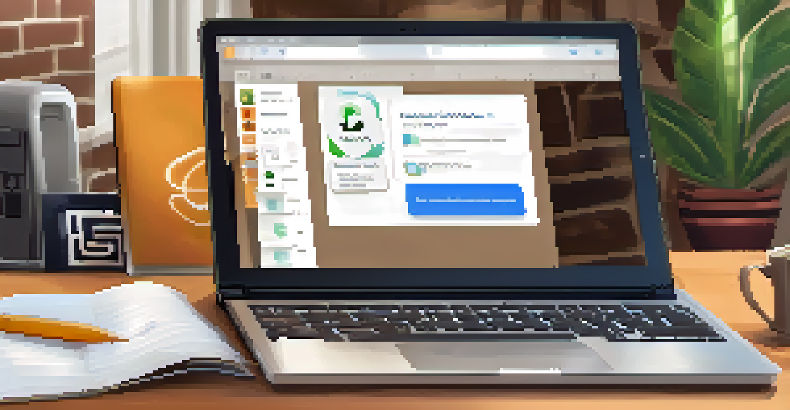 A smartphone and laptop showcasing digital communication tools for landlords and tenants, with a notepad and coffee in the background.